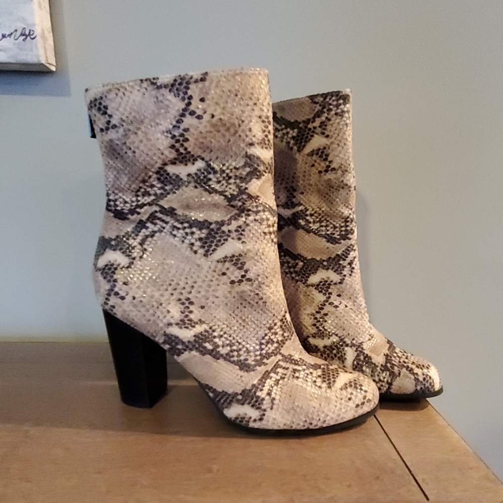 Snake skin boots